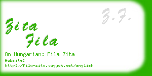 zita fila business card